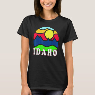 Idaho Retro Mountain Sunset Outdoor Vanlife Explor T Shirt