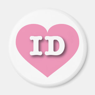 Idaho Rosa Heart - I kärlek ID Magnet
