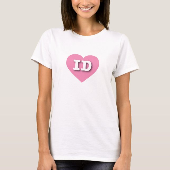 Idaho Rosa Heart - I kärlek ID T Shirt (Framsida)