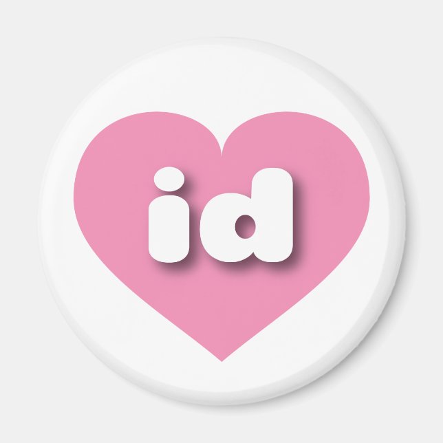Idaho rosa hjärta - I kärlek id Magnet (Framsidan)