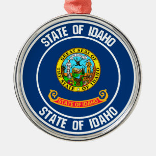 Idaho Round Emblem Julgransprydnad Metall