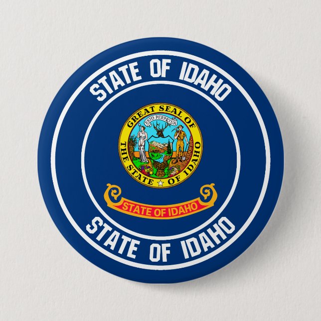 Idaho Round Emblem Knapp (Framsida)