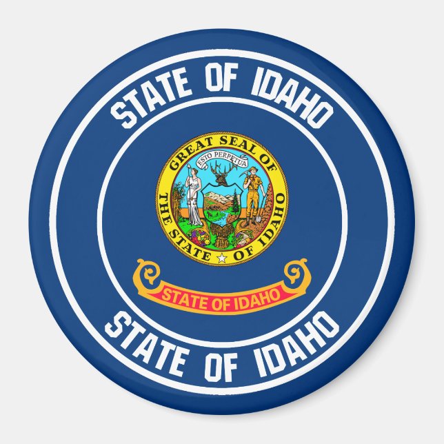 Idaho Round Emblem Magnet (Framsidan)