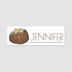Idaho Russet Potato Spud Farm Livsmedel Store Namnbricka
