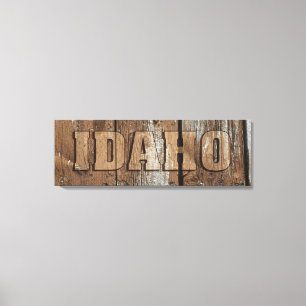 Idaho rustik wood wall canvas-skylt canvastryck