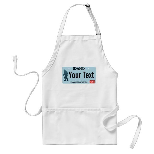 Idaho Sasquatch-licensskylt Förkläde (Framsidan)