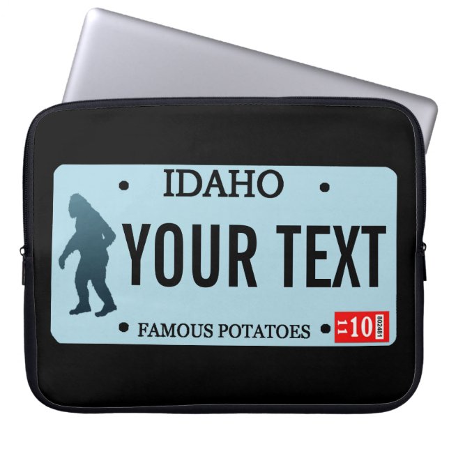 Idaho Sasquatch-licensskylt Laptop Fodral (Framsidan)