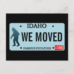 Idaho Sasquatch-licensskylt Meddelande Vykort