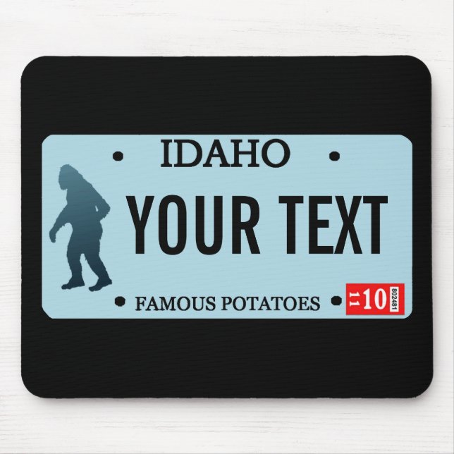 Idaho Sasquatch-licensskylt Musmatta (Framsidan)