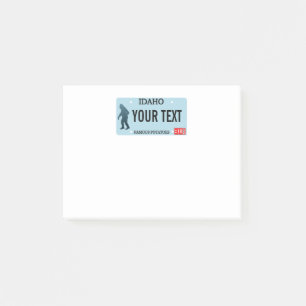 Idaho Sasquatch-licensskylt Post-it Block