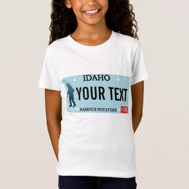Idaho Sasquatch-licensskylt T Shirt (Framsida)