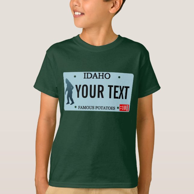 Idaho Sasquatch-licensskylt T Shirt (Framsida)