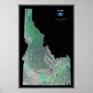 Idaho satellit- affisch