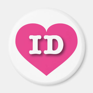 Idaho Shock rosa Heart - I kärlek ID Magnet