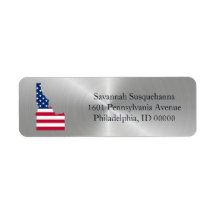 Idaho Silver American Flagga Patriotic