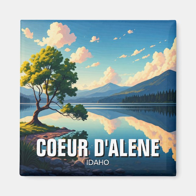 Idaho Sjö Coeur d'Alene Magnet (Framsidan)