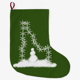 Idaho Snowflake Stor Julstrumpa