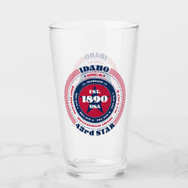 Idaho Souvenir Cirkulär Typografi Design Glaskopp