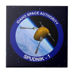 Idaho Spudnik Satellite Uppdrag Patch Kakelplatta