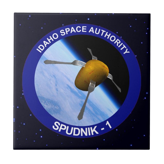 Idaho Spudnik Satellite Uppdrag Patch Kakelplatta (Framsidan)