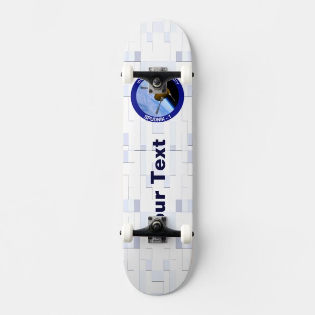 Idaho Spudnik Satellite Uppdrag Patch Mini Skateboard Bräda 18,7 Cm (Framsida)