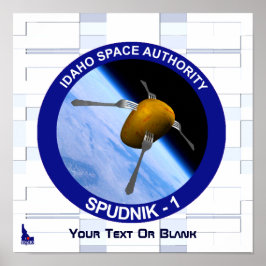 Idaho Spudnik Satellite Uppdrag Patch Poster