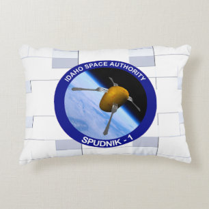 Idaho Spudnik Satellite Uppdrag Patch Prydnadskudde