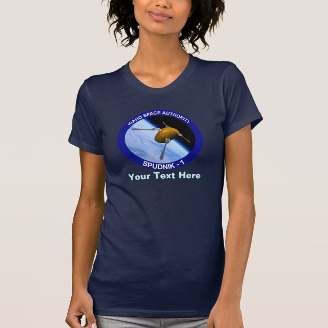 Idaho Spudnik Satellite Uppdrag Patch T-shirt (Framsida)