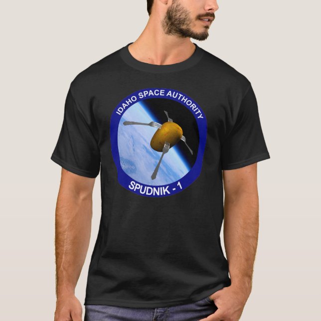 Idaho Spudnik Satellite Uppdrag Patch Tee (Framsida)