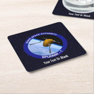 Idaho Spudnik Satellite Uppdrag Patch Underlägg Papper Kvadrat