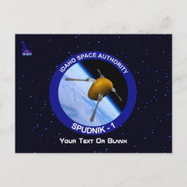Idaho Spudnik Satellite Uppdrag Patch Vykort