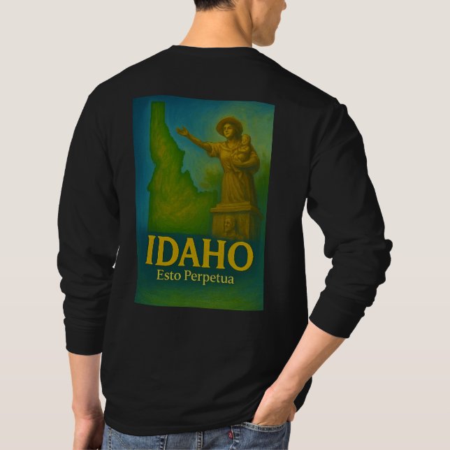 Idaho State Art T-Shirt - (Baksida)