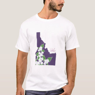 Idaho State Flower Silhouette-blommigt T Shirt