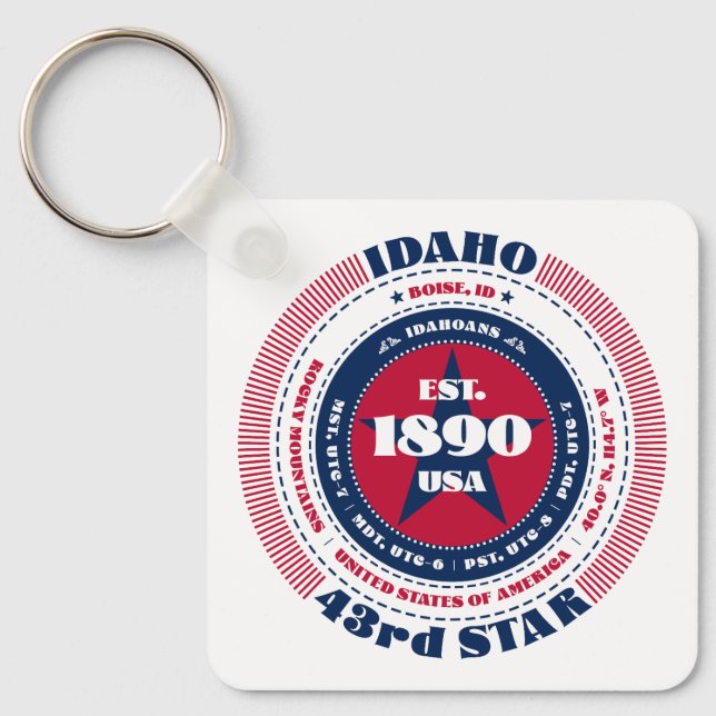 Idaho State Keychain Nyckelring (Framsida)