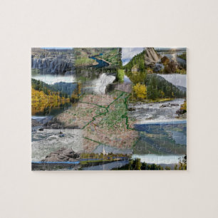 Idaho State Photo Collage 13 Bild Jigszons Puzzle Pussel