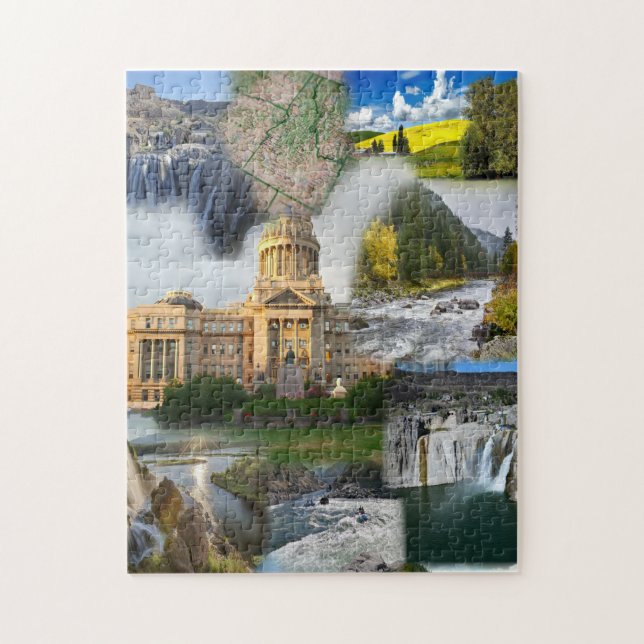 Idaho State Photo Collage 8 Bilder Jigszle Puzzle Pussel (Vertikal)