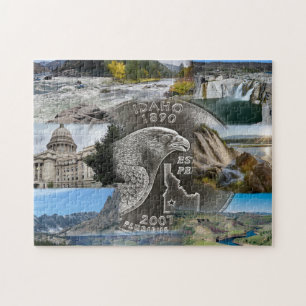 Idaho State Photo Collage 9 Bilder Jigszons Puzzle Pussel