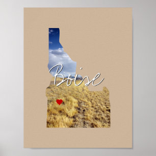 Idaho State Photo infoga och namn Poster