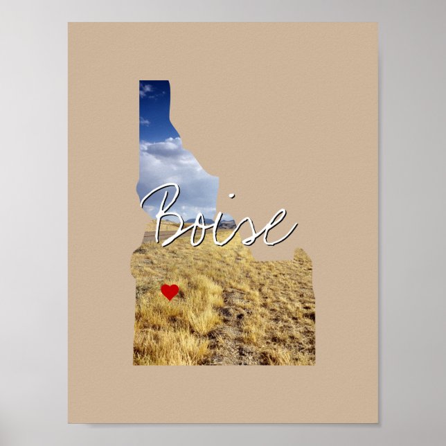 Idaho State Photo infoga och namn Poster (Framsidan)