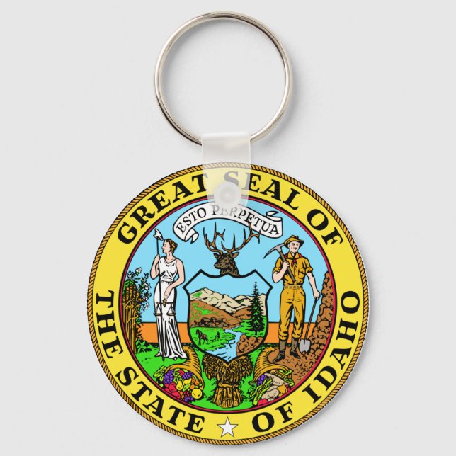Idaho State Seal Keychain Nyckelring (Framsida)