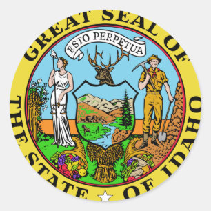 Idaho State Seal Runt Klistermärke