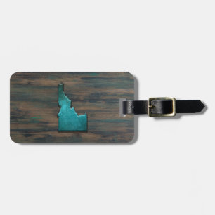 Idaho State Shape Teal Bagagebricka