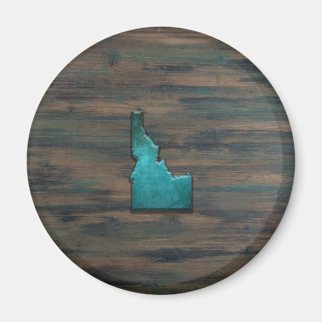 Idaho State Shape Teal Magnet (Framsidan)