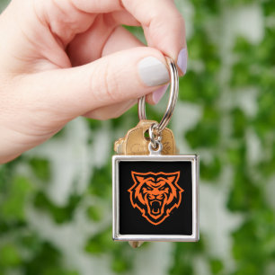 Idaho State Universiteten Bengals Spirit Design Fyrkantig Silverfärgad Nyckelring