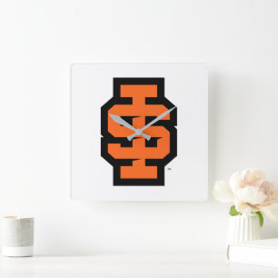 Idaho State Universiteten Bold Bengals Logotyp Fyrkantig Klocka