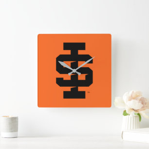 Idaho State Universiteten Bold Bengals Logotyp Fyrkantig Klocka