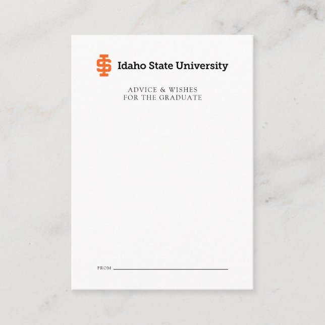 Idaho State Universiteten Officiell Logotyp Design Anteckningskort (Framsida)