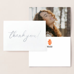 Idaho State Universiteten Officiell Logotyp Design Folierat Kort