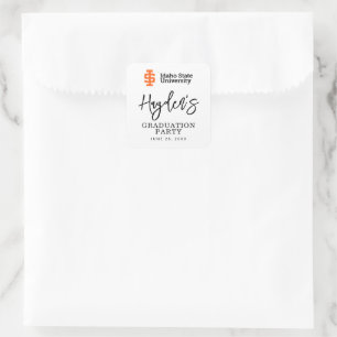 Idaho State Universiteten Officiell Logotyp Design Fyrkantigt Klistermärke