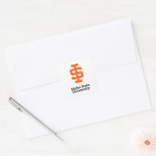 Idaho State Universiteten Officiell Logotyp Design Fyrkantigt Klistermärke